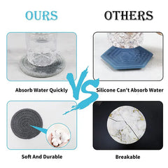 Handmade Braided Fabric Drink Coaster - Super Absorbent