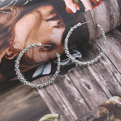Modern Spiky Circle Drop Earrings