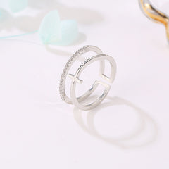 "He Is With Me" Cross Ring