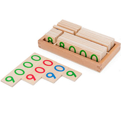 Montessori Wooden Number Cards 1-9999 for Kids