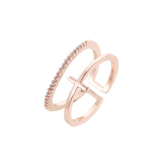 "He Is With Me" Cross Ring
