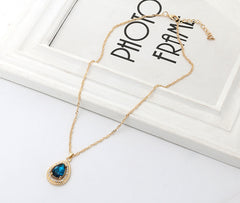 Chic Crystal Drop Necklace & Earring