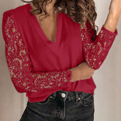 Chic Lace Slim Shirt