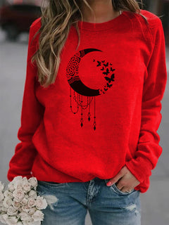 Trendy Moon Crewneck Pullover