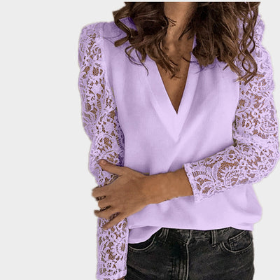 Chic Lace Slim Shirt