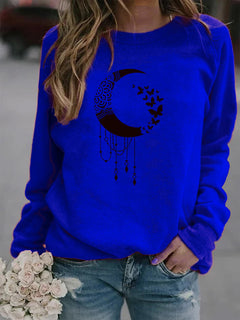 Trendy Moon Crewneck Pullover