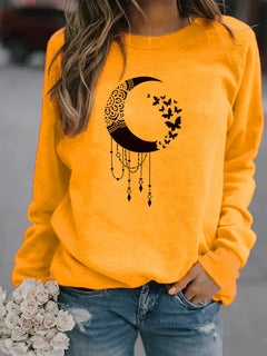Trendy Moon Crewneck Pullover