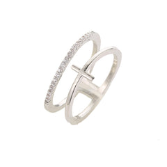 "He Is With Me" Cross Ring