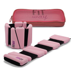 FitForm Pink Silicone Wrist & Ankle Weights 2lbs - Adjustable