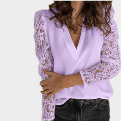 Chic Lace Slim Shirt